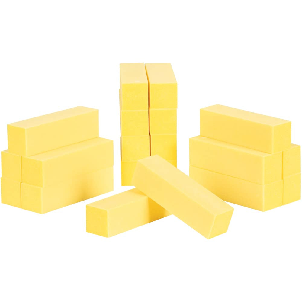 Ultra Gold Buffing Block, 240 Grit, Four-Sided Manicure & Pedicure Nail Buffer, 3.75" L X 1" W X 1" H, 20-Count