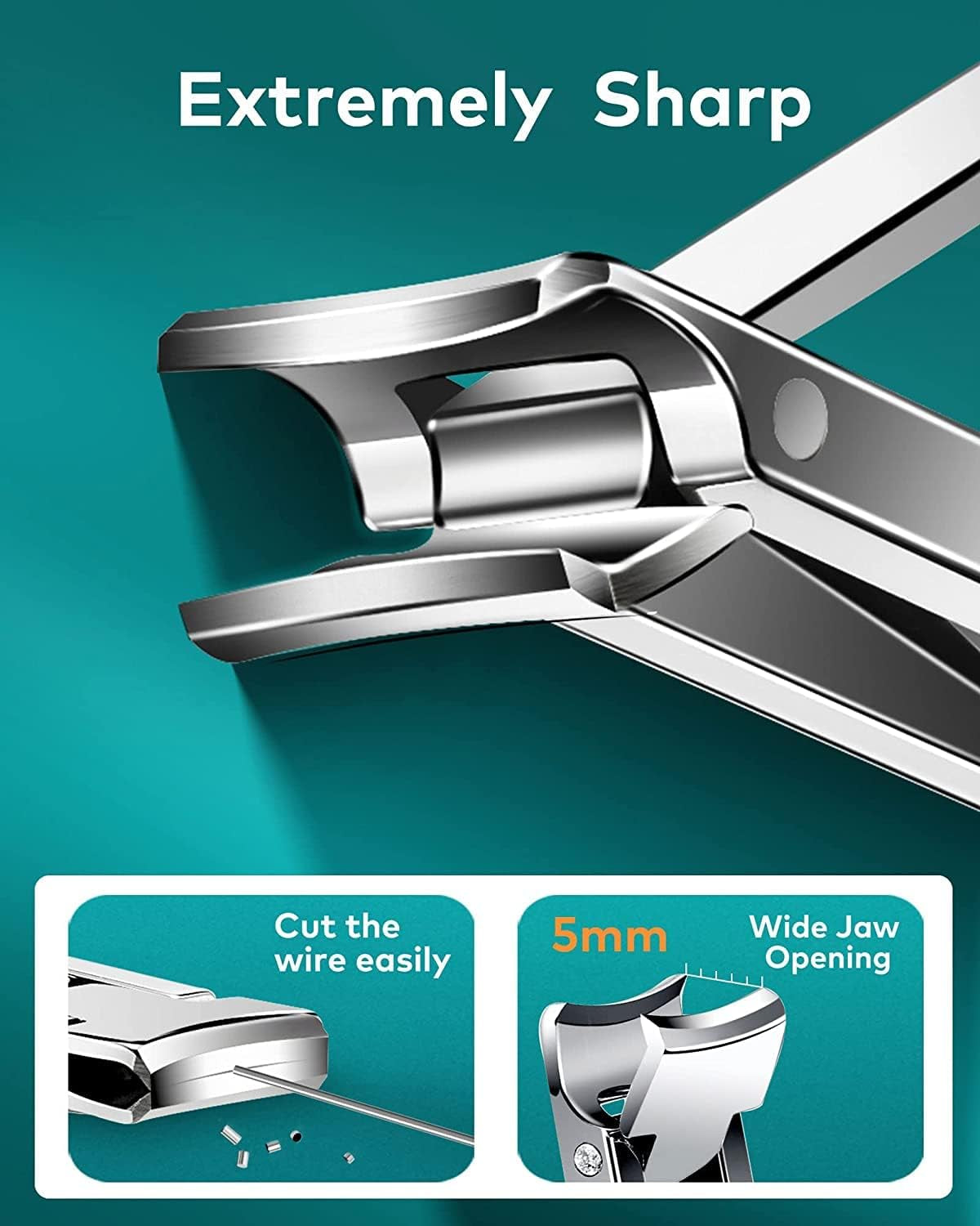 Portable Nail Clippersmedical Grade Stainless Steel Foldable Nail Cutter Ultra Slim Travel Design